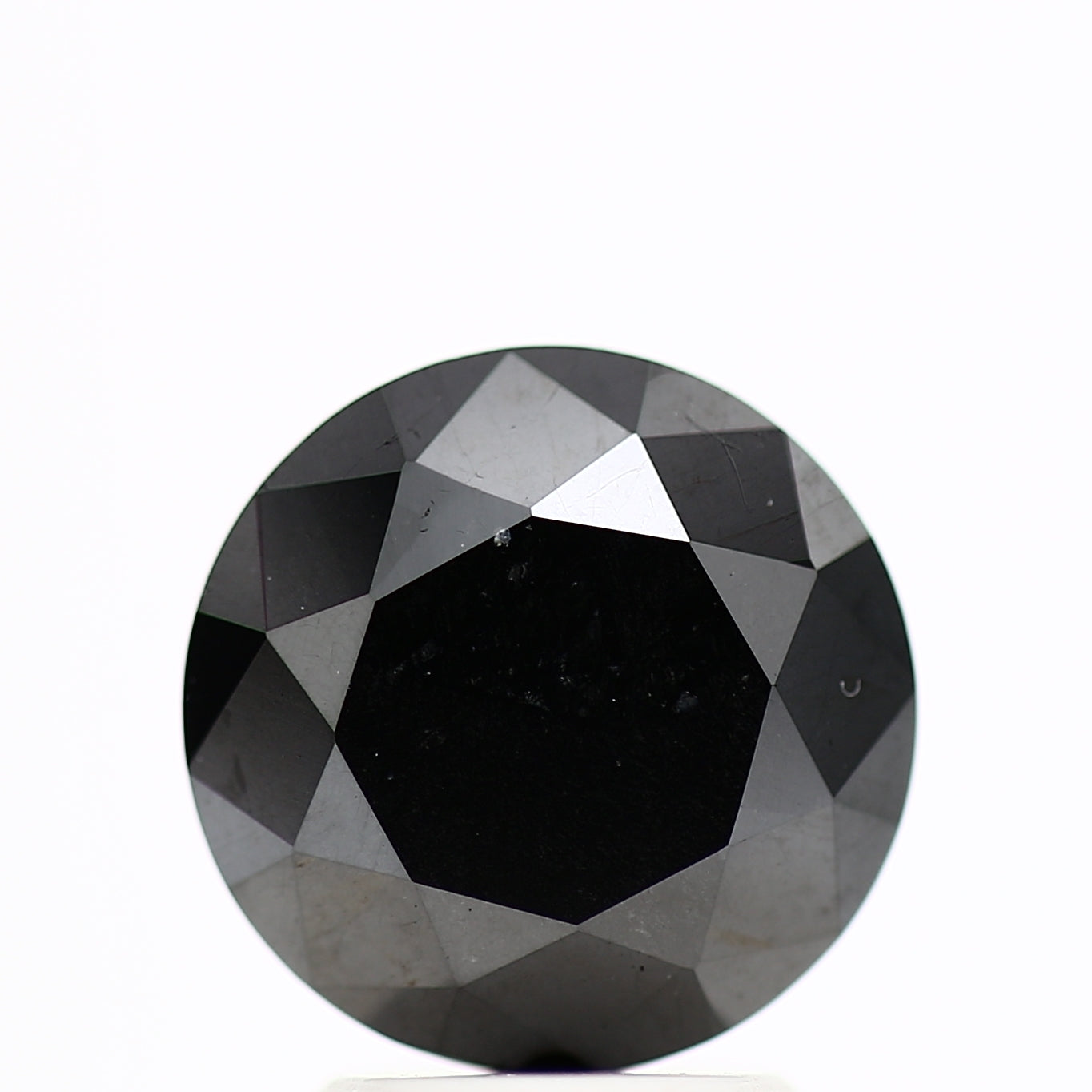 2.82 Carat Fancy Black Round Shape Brilliant Cut Natural Loose Diamond